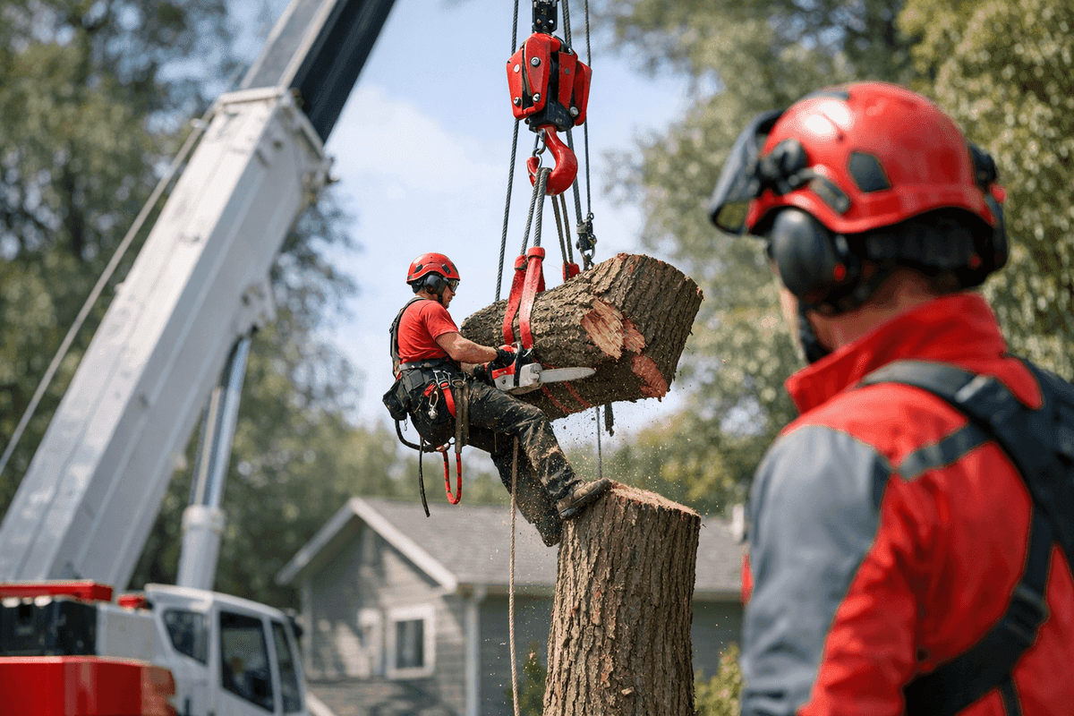 Crane-Assisted Tree Removal service by Orlando Tree Trimmer